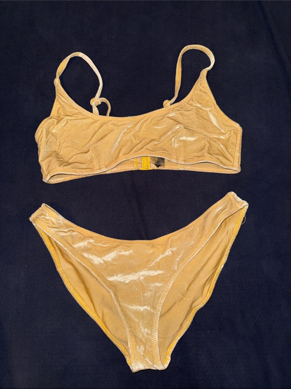triangl swimwear Gold Velvet Two-Piece Bikini
